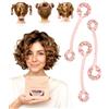BONNET QUEEN Bigodini Morbidi per Dormire Satin Bigodini per Boccoli Arricciacapelli Senza Calore Hair Curler Heatless Curls con Scrunchie, Piccolo Corto 20cm, 3PZS, Rosa Crema