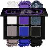 DE'LANCI Paletta Ombretto in Nero,Blu e Viola - Effetto Smokey Intenso con Finiture Opache e Lucenti.Ombretto Bianco e Grigio per Costumi da Strega,Vampiro e Trucchi Gotici.Gothic Eyeshadow Palette