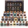 EnMart 24 Pezzi Mini Bottiglie di Vetro dei Desideri, Bottiglie di Cristalli con Pietre preziose curative, schegge di Cristallo di Pietre preziose burattate Non forate Pietre per Gioielli con Collana