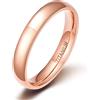 Zakk Anello da donna e uomo in titanio lucido, sottile Anello di fidanzamento a fascia impilabile 2mm 4mm 6mm (Oro rosa 4mm,66 (21.0))