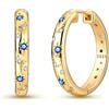NARMO 925 Sterling Silver Heart Hoop Orecchini for Women - Cubic Zirconia Moon Star Hoops