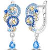 NARMO 925 Sterling Silver Hoop Orecchini per le Donne Colorato Cubic Zirconia Orecchini A Forma di Cuore Orecchini A Cerchio Minimalista Gioielli di Moda
