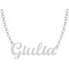 NADIR Collana Unisex Nome in Argento 925% Anallergico Made in Italy (Giulia)
