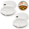 Hausfelder piatto per microonde 23,5 cm di diametro con coperchio, piatto | Piatto per microonde con coperchio, diametro 23,5 cm, per scaldare e cuocere in modo pratico e pulito