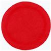 HOMESCAPES Tappeto da bagno rotondo in cotone, tappeto rotondo per il bagno, 80 cm, tappeto da bagno rosso