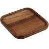 Generico Vassoio in Legno di Acacia - Design Elegante, Multiuso per Casa, Cucina, Bagno e Ufficio - Ideale come Organizer, Svuotatasche o Vassoio da Servizio (15x15cm)