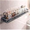 lesulety Cestino Doccia a Ventosa Organizer Doccia Senza Trapano Vassoio del Bagno Senza Trapano Shower Shelf No Drill Vassoio della Doccia Scaffale Doccia,A,60CM