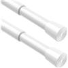BSYXLSX Bastoni per Tende a Pressione, 2 Pezzi Bastone Tenda Estensibile Senza Foratura, Regolabile 70-100 cm, Diametro 16mm, Bianco, per Finestra e Armadio
