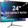 RUORD 2 pièces Pellicola Privacy 24 Pollici 16:9 (53.1x29.9cm) Monitor - Filtro Privacy Schermo Luce Blu & Anti-Riflesso, Rimovibile | Filtro Privacy PC per Ufficio