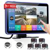 Rimoody Telecamera Posteriore per Auto 5 Telecamere Set, 10.1 Pollici Monitor 5 Schermo Diviso, Telecamera con BSD/Loop Video/IP68 Impermeabile/Visione Notturna per Camion/Rimorchio/Camper/Bus/LKW/KFZ