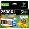 Jettruemedia 2500XL Cartucce d'inchiostro Compatibili con Canon PGI-2500XL, Pacco da 5 | PGI 2500 XL Cartuccia Compatibili con Canon Maxify MB5150 MB5450 MB5100 MB5350 MB5400 MB5050 MB5155 iB4150 MB5455 iB4050