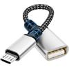 lalasis Adattatore Micro USB,adattatore USB 2.0 OTG da 0,2 m,cavo dati Micro USB a USB femmina per smartphone e tablet Samsung Galaxy S7 S7 Edge S6 S6 Edge. Si collega a chiavette USB,tastiera,mouse,webcam.