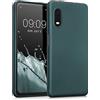 kwmobile Custodia Compatibile con Samsung Galaxy Xcover Pro Cover - Back Case Morbida - Protezione in Silicone TPU Effetto Metallizzato petrolio metallizzato
