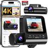 Jzones 3 Canale Dashcam Auto 4K, Visione Notturna STARVIS 2 e HDR con Dash cam Anteriore, Posteriore e Interna, Registrazione Loop, Parcheggio Sorvegliato 24H, Sensore G, WiFi 6, GPS e Scheda SD 64GB Inclusa