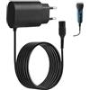 HHEETTT Caricatore da 12 V, compatibile con Philips Norelco, 0,4 A, per rasoio Braun S9, S8, S7, S6, S5, S3, S1, caricatore con cavo di ricarica per rasoio marrone, 1 m