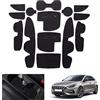 GAFAT Compatibili con Hyundai i30 / N/N Line 2017-2025 2026 Tappetini Antiscivolo, Accessori i30 Zweites Facelift 2024 Tappetino Gomma, per Console Centrale, Porta Bevande, Cuciture Porte (nero)