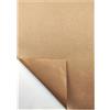 Set Carta Regalo 6 Fogli Kraft Marrone E Motivi Colorati Con Nastri Ed Etichette - Per Compleanni E Feste