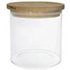 BRANDANI barattolo piccolo in vetro borosilicato con coperchio in bamboo 500 ml