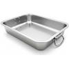 Space Home - Teglie da Forno in Acciaio Inox - Teglia Rettangolare in Acciaio inossidabile - Lasagnera per Forno - Teglia Lasagna - Stampo da Forno Rettangolare - Maniglie Pieghevoli - 40 cm