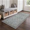 GENIMO Tappeto Morbido a Pelo Corto, 80x150 cm, Antiscivolo e Lavabile in Lavatrice, Stile Boho Vintage, Elegante per Camera da Letto, Soggiorno, Ufficio, Sala da Pranzo, Colore Blu Marino Retro