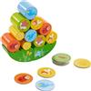 HABA 305203 - Stacking Game Fox, Stacking and Motor Skills Game Made of Wood with Wobble Meadow and 10 Stacking Stones for Free Playing or Playing According to Instructions Wooden Toy from 2 Years