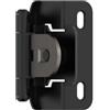 Amerock BPR8719FB | Cerniera per armadio | 13 mm sovrapposizione singola smontabile | involucro parziale | nero opaco | Cerniera per porta dell'armadio da cucina | 1 paio/2 pezzi | Hardware funzionale
