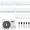 midea Climatizzatore Midea Penta Split Evolution 9000 + 9000 + 9000 + 9000 + 18000 Btu A++ M5OE-42HFN8-Q Inverter R32 Wifi Incluso