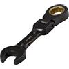 SPEEDWOX 14 mm Stubby Flex-Head chiave mista a lampeggiamento - scatola a 72 denti e chiave a estremità aperta, testa flessibile antiscivolo, acciaio CR-V trattato termicamente su bulloni decapati e