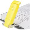 HONWELL Lampada da Lettura, Luce per Lettura Libri a Letto Lampada Clip Ricaricabile, 3 livelli di luminosità Luce Libro USB Ricaricabile per di Notte, E-Reader, Bambino, Studio, Letto, Giallo