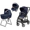 PEG PEREGO - Trio Veloce 2025 Blue Shine Con Seggiolino Auto Lounge