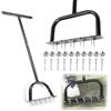 RATSTONE Arieggiatore Per Prato Manuale,Aeratore Da Prato Resistente Con 10 Punte Durevoli,Aeratore Per Prati,Dissodatore,Lunghezza Totale 85 Cm,Smontabile,Facile Da Installare,Per Erba,Giardino e Cortile
