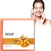 Hppsctink Sapone alla Curcuma, 100g Sapone Detergente alla Curcuma, Pulizia del viso, Illumina e Ammorbidisce la pelle, Detergente rinfrescante antiolio,soap