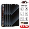 KENNAGE 1-5 pezzi anti spia in vetro temperato per iPhone 16 14 13 11 15Pro Max Mini 7 8 Plus protezione dello schermo privacy per iPhone 15 X XR XS MAX