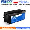 EASUN POWER Batteria LiFePo4 EASUN POWER 12V 24V 100AH 200AH con BMS 100A per Inverter RV, Batteria al Litio Ferro Fosfato Solare Senza Tasse