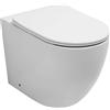 RIVESHOP - KAIROS vaso filomuro in ceramica rimfree con scarico ciclonico 56x36 cm - 1399002