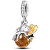 NARMO 925 Sterling Silver Pendle Charm per Pandora Braccialetti Carino Ape Honeybee Charm