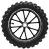 Oreilet Pneumatico Ruota Anteriore 2.5-10 con Camera D'aria, Gomma E Metallo 10 Pollici per Piccole Motociclette Fuoristrada 49, Parti Ricambio Cerchio Ruota Anteriore Posteriore (BLACK)
