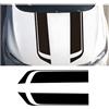 Adunsiaoto Decalcomania per Cofano Auto, Decalcomanie a Strisce Modificate, Adesivo per Cofano Auto Adesivo Decalcomania in Vinile, Autoadesivo Carrozzeria Auto Corsa Universale Decorazione(Nero)