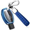 ontto Custodia per Chiave Auto per Mercedes A B C E S Classe CLK ML W164 W245 A209 W204 W212, Accessorio per Telecomando in TPU, Custodia Portachiavi con 2/3 Tasti Blu