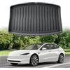 ECOZEN Vasca Baule per Tesla Model 3 2024-2026 3D Specifica In TPE inferiore Proteggi Bagagliaio auto, Model 3 Tappetino del bagagliaio, bordino rialzato, resistente impermeabile per tutte le stagioni