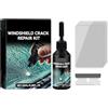 Rakiuty Kit Riparazione Vetro Auto,Kit Riparazione Crepe Vetro,Kit Riparazione Vetro Auto per Chip e Crepe,Windshield Crack Repair Kit,Auto Finestra Bicchiere Parabrezza Riparazione