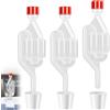 Qurxuanwe 3Pcs Gorgogliatore Fermentazione con Tappi in Silicone, Tubi di Fermentazione in Plastica Trasparente, Airlock di Fermentatore, Set di Gorgogliatori per Preparare Birra, Vino, Crauti Fermentati,Kimchi