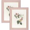 YoHyien Set di 2 Cornici Foto Vintage 20x25 cm, Cornici Portafoto Shabby Chic da Parete e Tavola, Quadro Portafoto Decorative da Appendere Al Muro, Orizzontale e Verticale (Rosa, 20 x 25 cm)