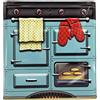 stylebox Scatola di latta in stile retrò forno blu, biscottiera, contenitore, circa 18x10x22 cm Volume: 2500 ml