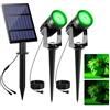 T-SUNUS Faretti Solari da Giardino, Luci Solari da Esterno Decorative IP65 impermeabili 2 modalità di illuminazione Lampade Solari da Giardino ON/OFF automatici per Cortile Vialetto Alberi Verdi