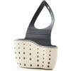 Tinkber 1 Pezzo Portaspugna da Appendere A Doppio Strato, Portaspugna per Lavello da Cucina, Portaoggetti per Doppio Lavello, Adatto per Accessori per Lavello da Cucina - Beige