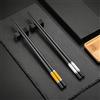 Hongyantech 2 paia di bacchette giapponesi in fibra di vetro nero + 2 bacchette per sushi Chopsticks bacchette in acciaio inox con supporto set regalo bacchette cinesi posate asiatiche con confezione regalo