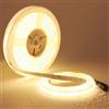 TOPAI Striscia LED Neon 24V 5M Bianco Caldo 3000K 20W/m Impermeabile IP65 | 2100Lm/m Alta luminosità, Senza punti, 238LEDs/m Autoadesiva, Flessibile Tagliabile, Meglio della striscia LED COB