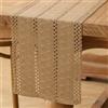Jayusaror Runner Tavola Marrone Boho Rustico Macramè Cotone e Lino Piccolo Stretto Tovaglia Lavabile Bohémien Moderno Runner da Tavolo Table Decoration per Tavolo da Pranzo Cucina Soggiorno 30x120 cm