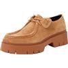 HUGO Kris_Derby_SD, Stivali alla Caviglia Lace-up Donna, Light Pastel Brown, 40 EU